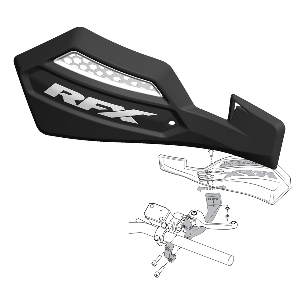 Rfx Race Series Handguard Black Inc Mount Kit