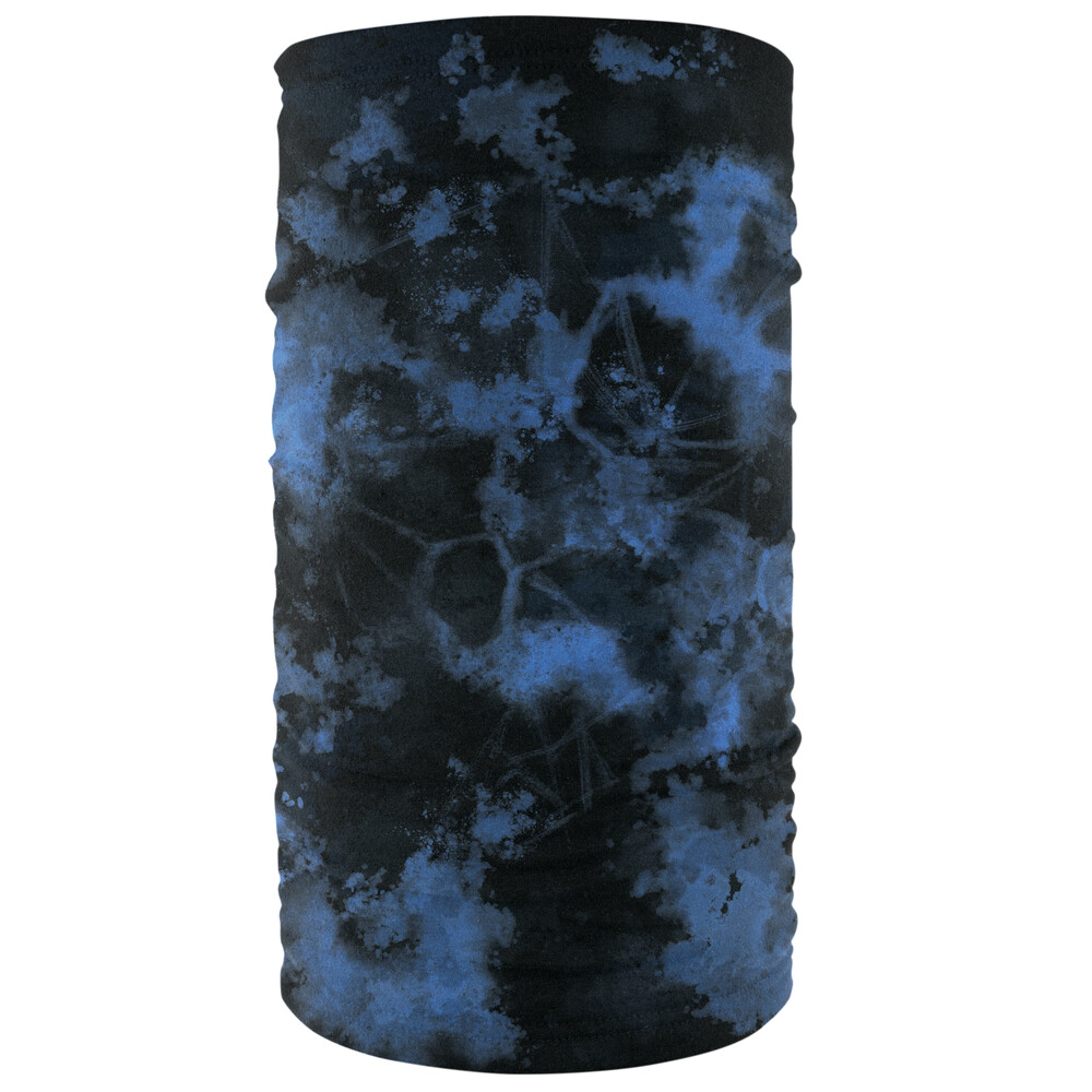 Zan Fleece Lined Motley Tube — Black/Blue Tie-Die