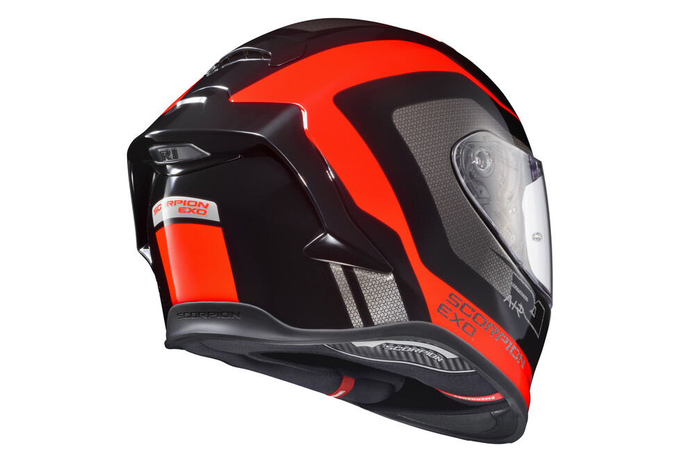 SCORPION EXO EXO-R1 AIR FULL FACE HELMET HIVE RED/BLACK 2X