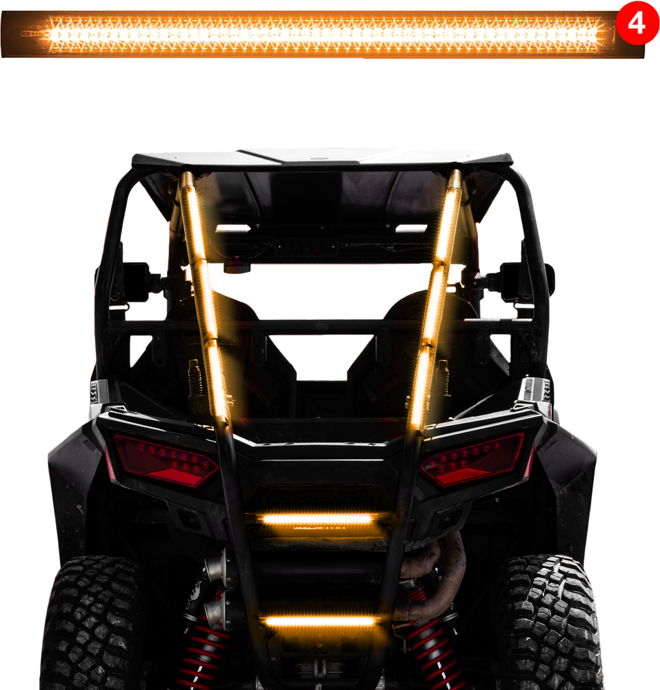 Xk Glow 12" Strobe Tube Lights Amber 4pc