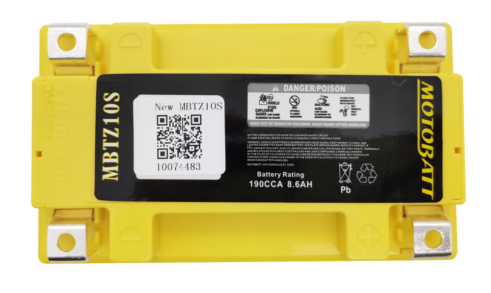 MOTOBATT BATTERY MBTZ10S SEALED FACTORY ACTIVATED