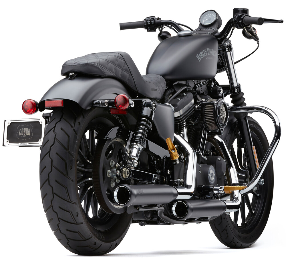 COBRA 3" NH SERIES SLIP-ONS BLACK SPORTSTER 14-22