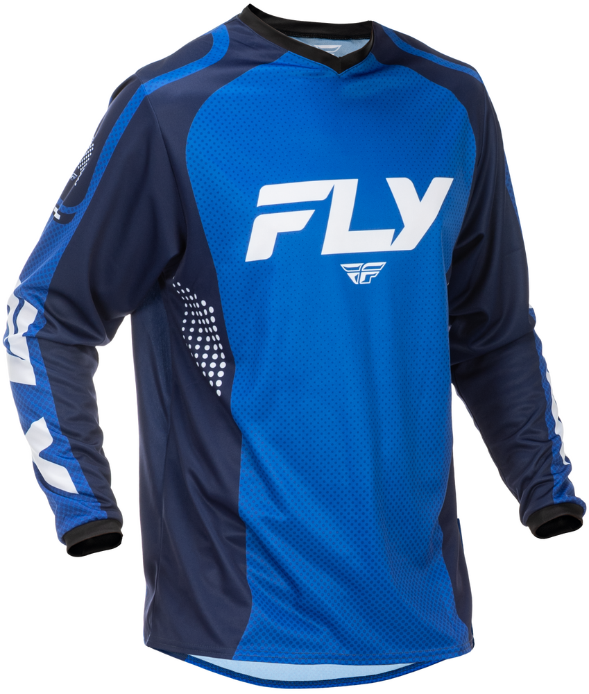 Fly Racing 2026 F-16 Jersey — Blue/Dark Blue/White