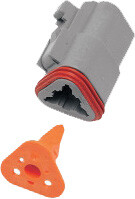 NAMZ CUSTOM CYCLE 3-WIRE GREY DEUTSCH PLUG & WDGLCK HD# 72133-94GY