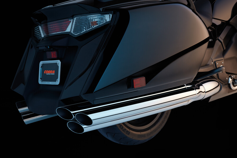 COBRA SIX 2 SIX SLIP ON CHROME HON GL1800/F6B