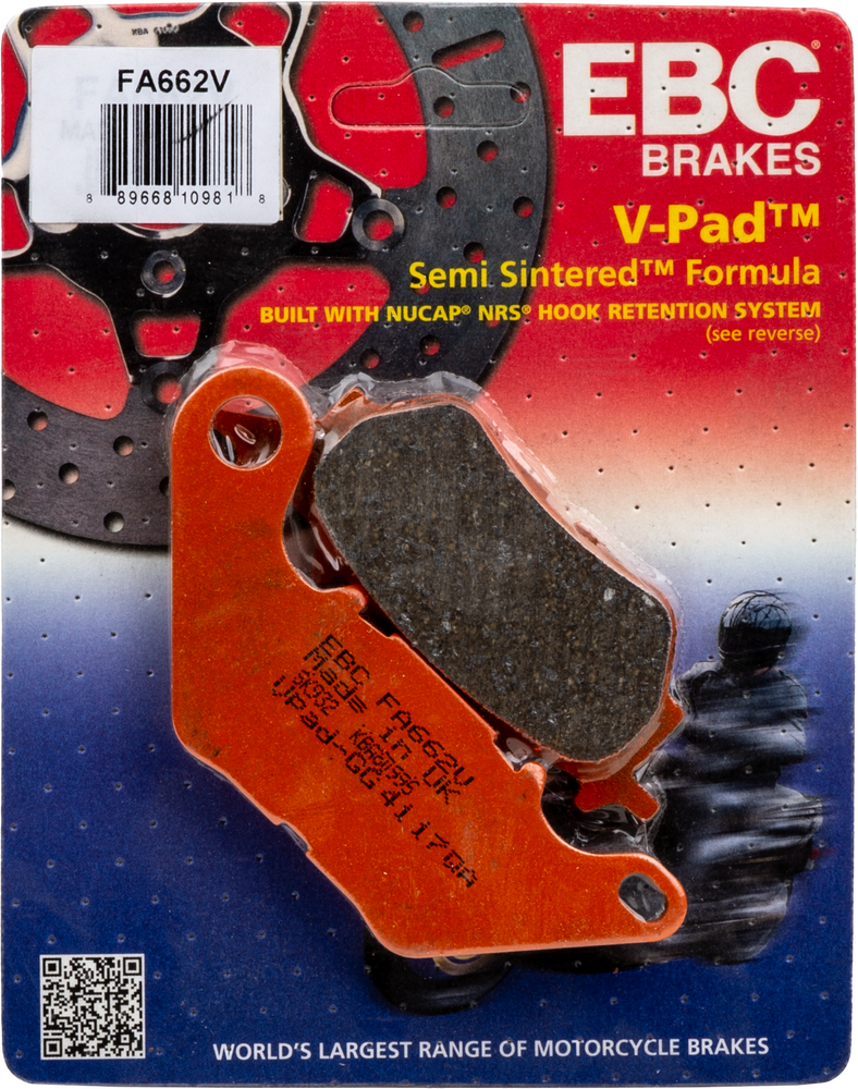 BRAKE PADS FA662V SEMI-SINTERED V SERIES