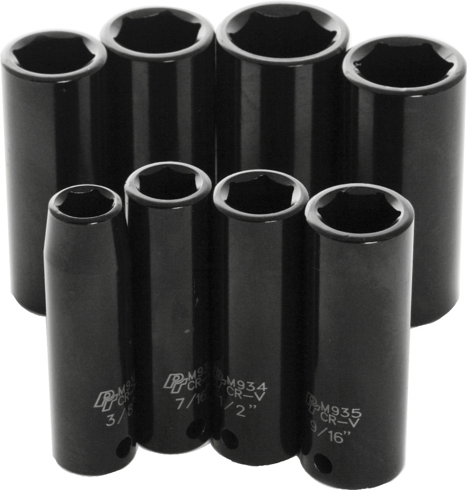PERFORMANCE TOOL 8 PC 3/8" SAE IMP SKT SET DEEP