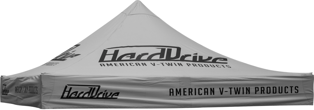 HARDDRIVE CANOPY GREY WITH LOGO 10' X 10' REPLACMENT TOP