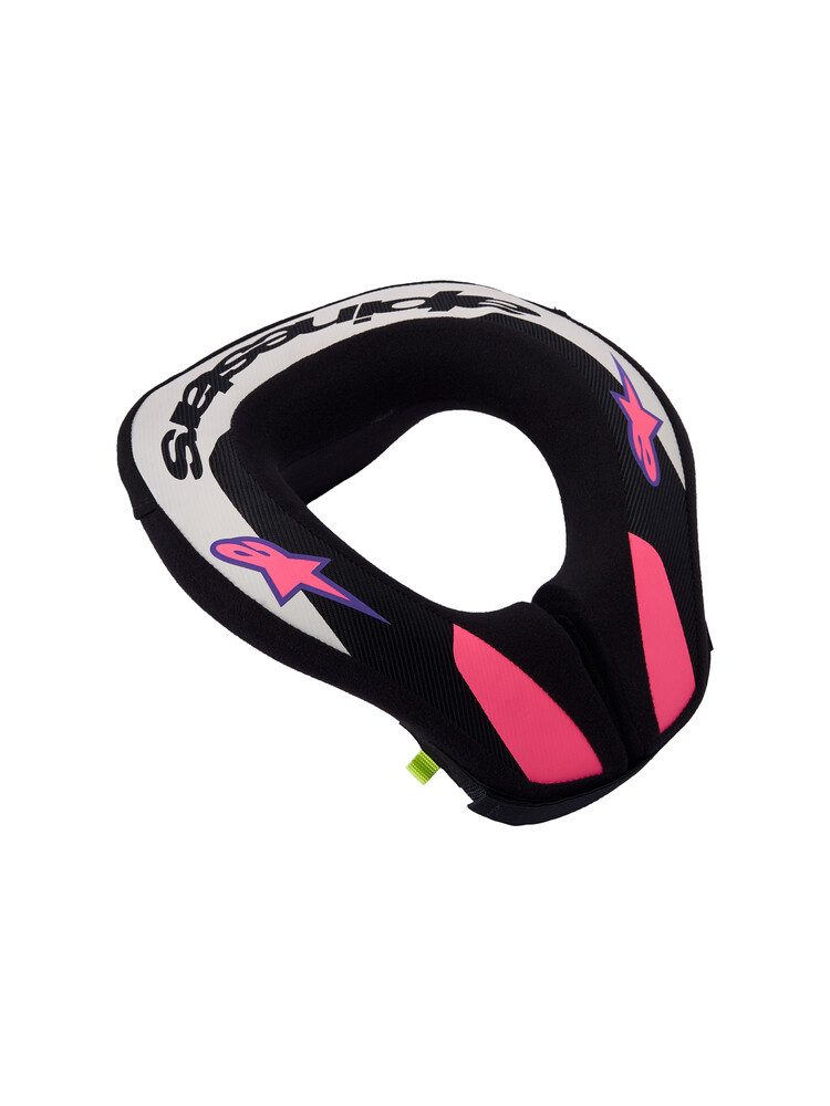 Alpinestars Youth Sequence Neck Support — BLACK/LIGHT GREY/PURPLE