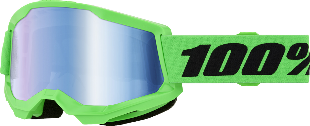 STRATA 2 GOGGLE NEON GREEN- BLUE MIRROR LENS