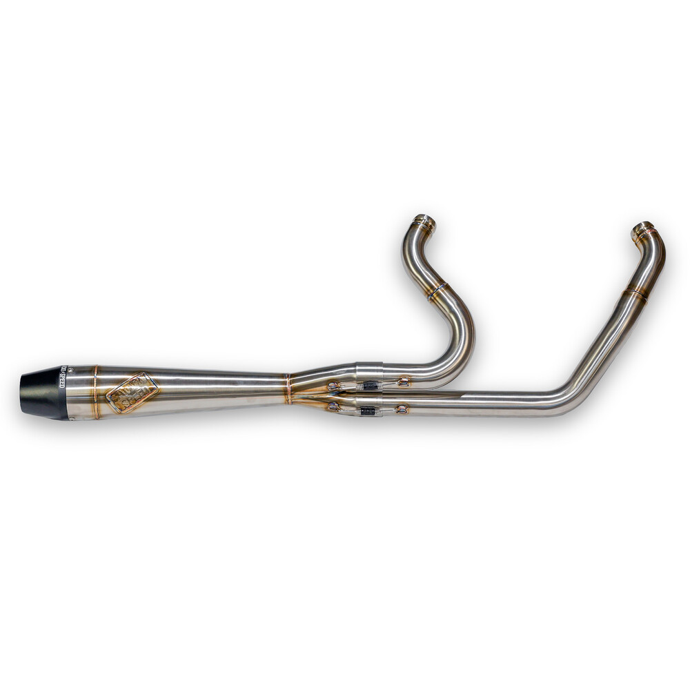 Sawicki Intmdtr M8 Softail Mid Brushed Ss W/Black End Cap