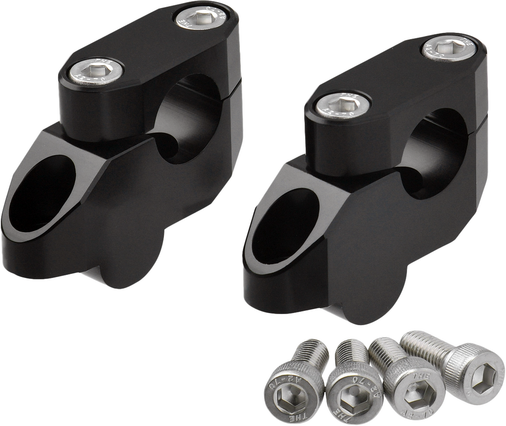 Zeta Offset Handlebar Riser Kit 20mm 26mm 22.2mm Black