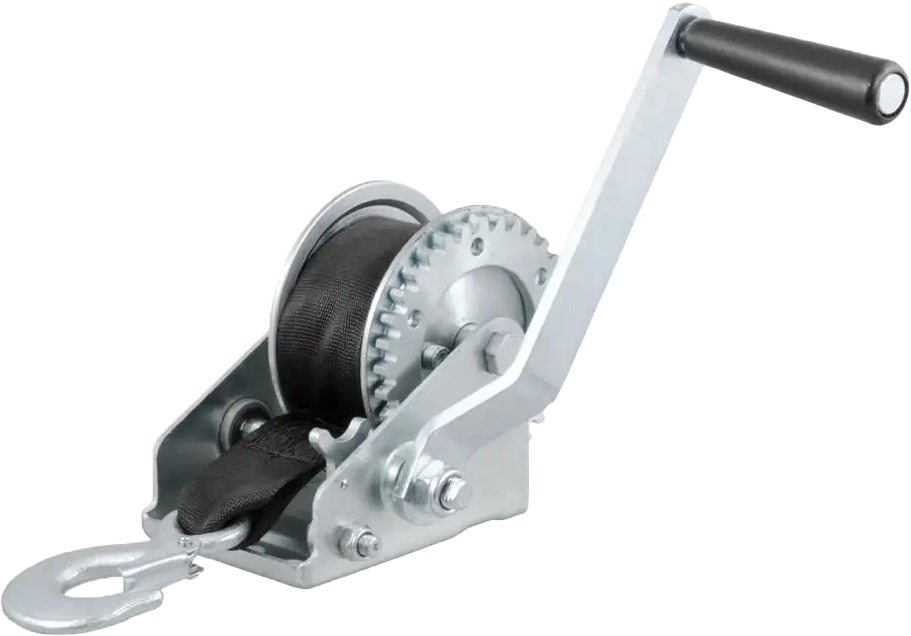 Curt Hand Crank Winch w/ 15' Strap