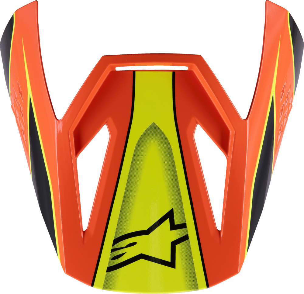 Alpinestars SM3 Youth Fray Visor — Black/Orange/Yellow Fluo