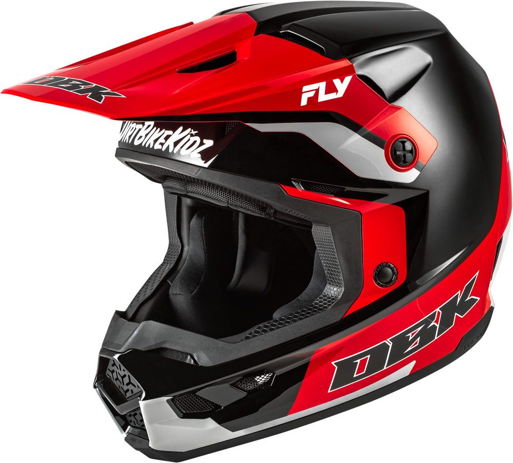 Fly Racing Kinetic DBK Helmet (2026) — Black/Red/Grey