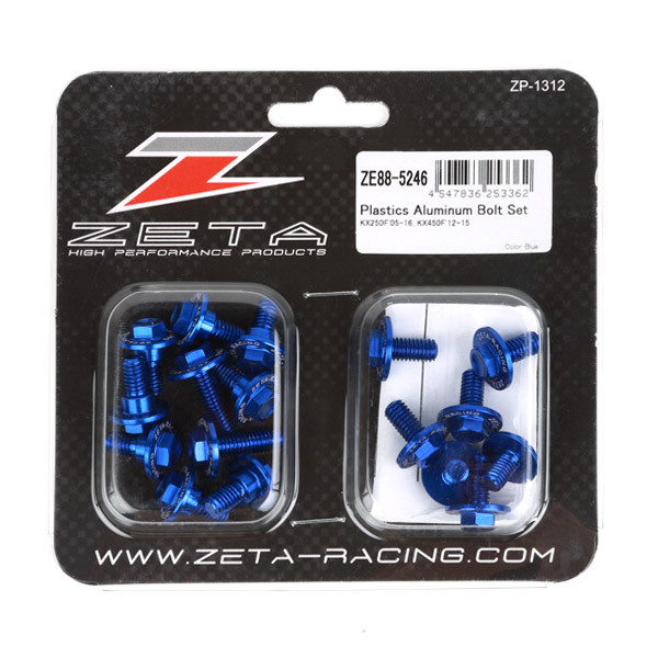 Zeta Aluminum Bolt Kit Blue