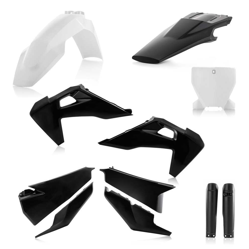 ACERBIS FULL PLASTIC KIT HUS WHITE/BLACK