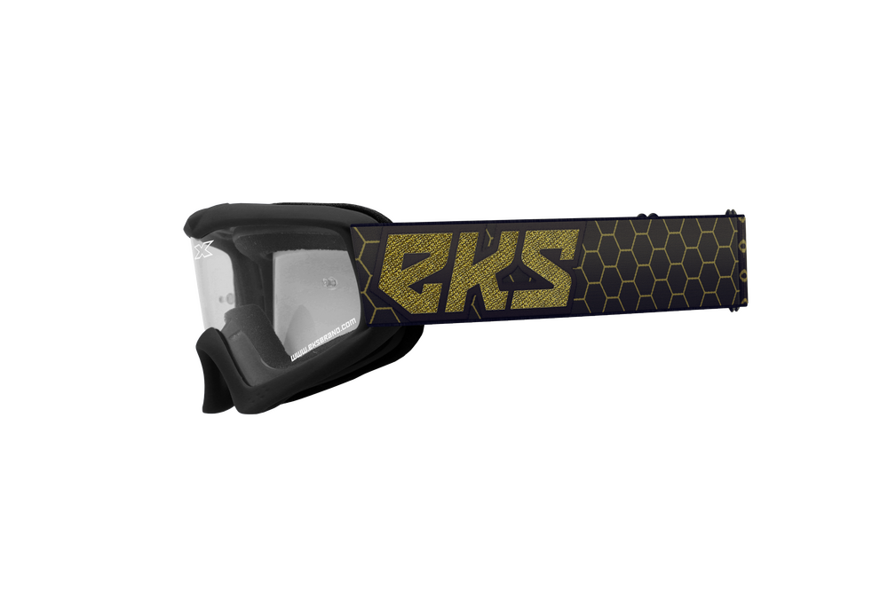 Eks Brand Youth XGrom Goggles — Black/Metallic Gold