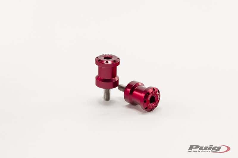 PUIG SWINGARM SPOOLS HI-TECH 6MM RED 2/PK