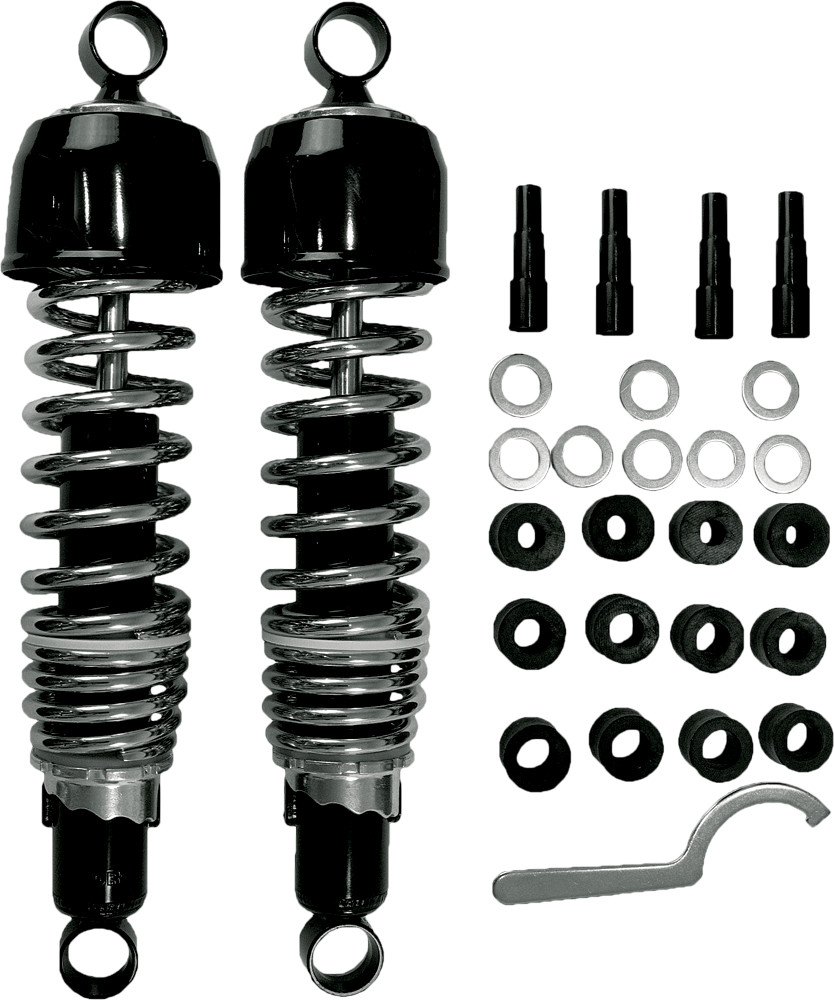 CLASSIC SHOCKS W/EYELET MOUNT BLACK/CHROME 335 MM
