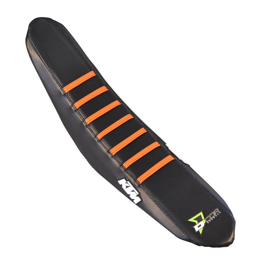 D-COR SEAT COVER BLACK ORANGE RIBS KTM SX/F 125-450