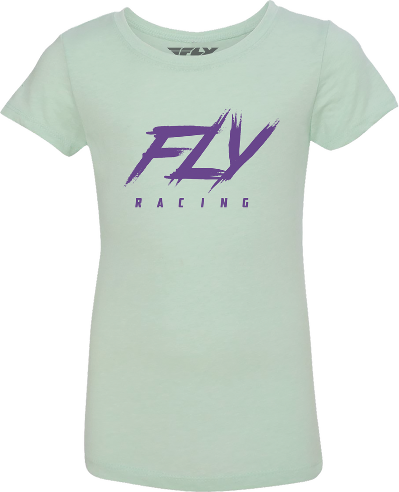 GIRL'S FLY EDGE TEE LIGHT GREEN YL
