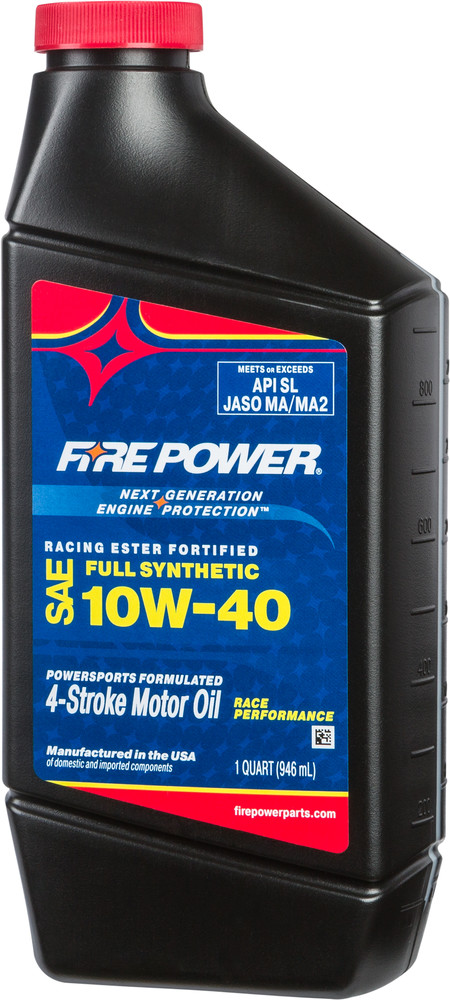FIRE POWER SYNTHETIC 4-STROKE OIL W/ESTER 10W-40 QT 12/CASE