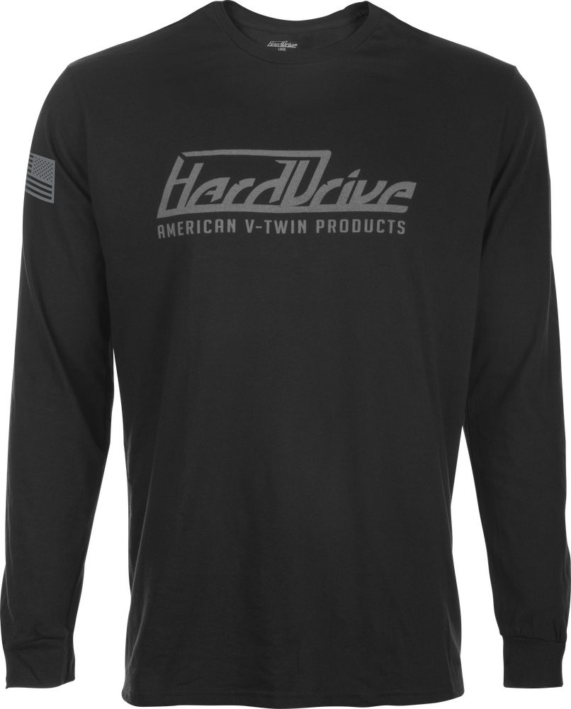 Harddrive Long Sleeve Tee — Black/Grey