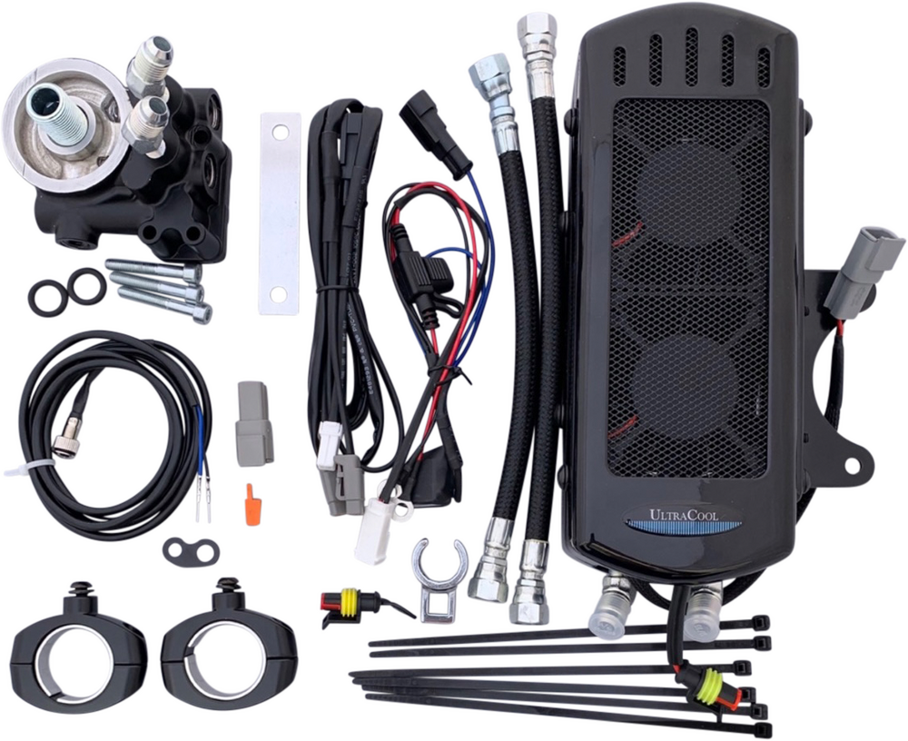 INDIAN OIL COOLER SIDE MOUNT BLACK