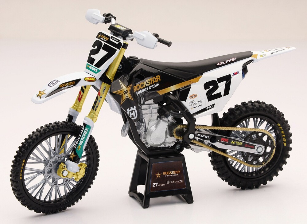 NEW-RAY 1:12 SCALE ROCKSTAR HUSQVARNA TEAM FC450 MALCOLM STEWART #27