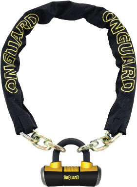 Onguard Mastiff 8019l Chain With Boxer U-Lock Blk/Yel 6 Ft
