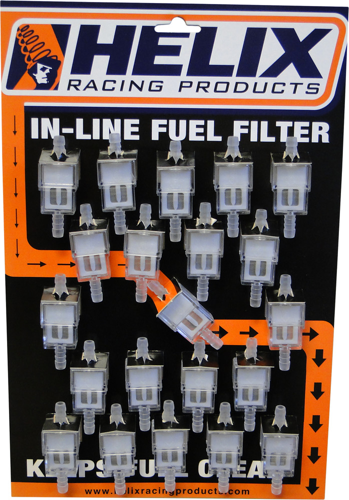 HELIX 1/4" FUEL FILTERS 21/PK W/DISPLAY CARD