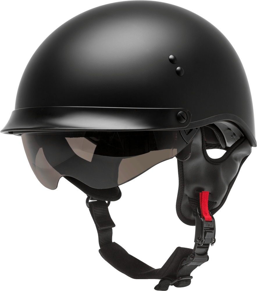 HH-65 HALF HELMET FULL DRESSED MATTE BLACK 2X