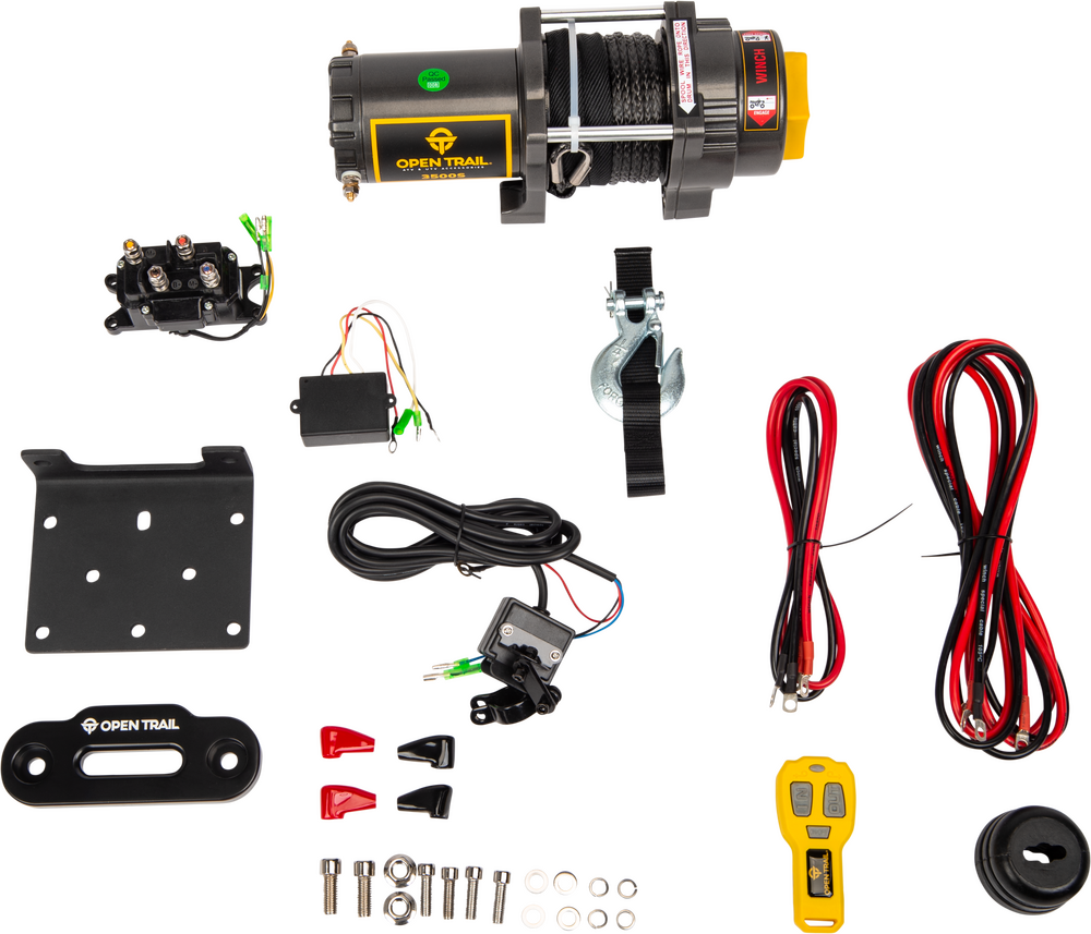 OPEN TRAIL 3500LB WINCH SYNTHETIC ROPE