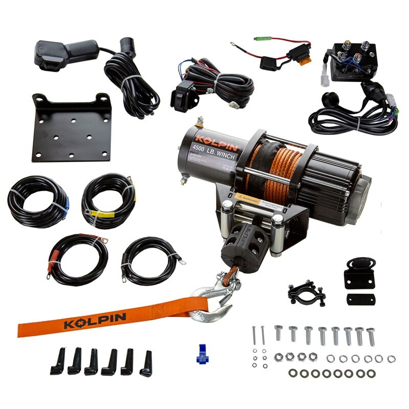 KOLPIN QUICK MOUNT WINCH 4500 SYNTHETIC HON