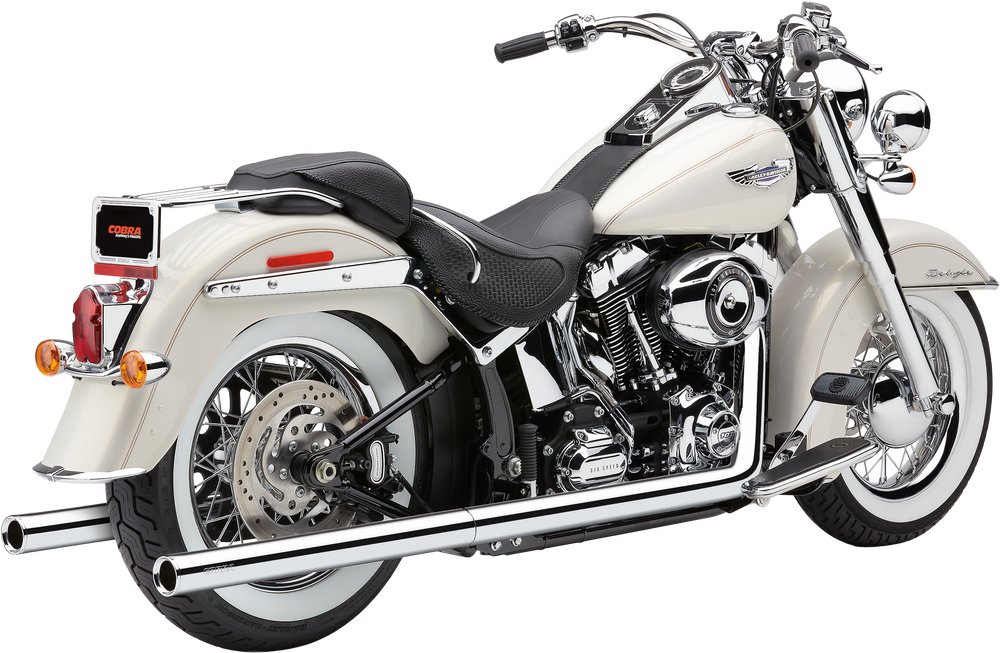Cobra Bad Hombre True Duals Chrome Softail 12-17