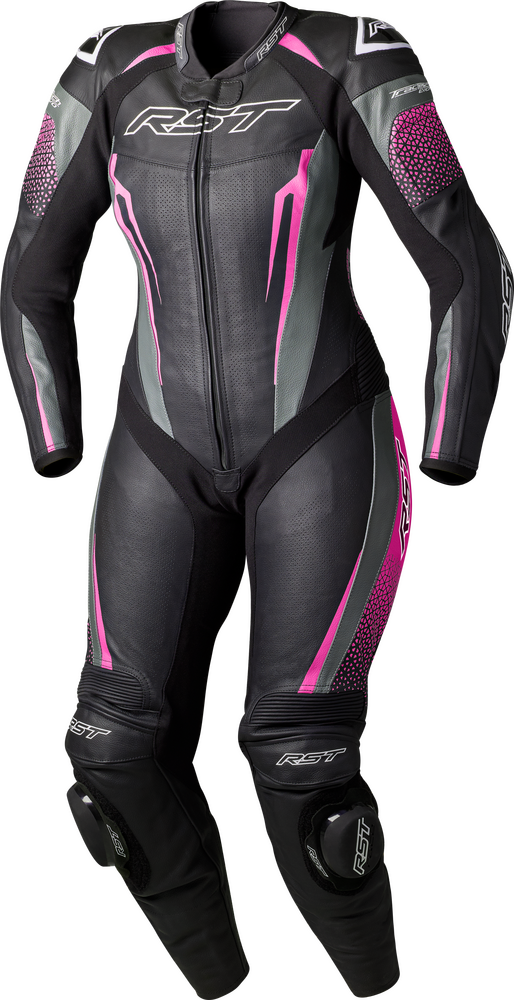 RST Womens Tractech EVO D3O Suit Black/Pink Leather SM