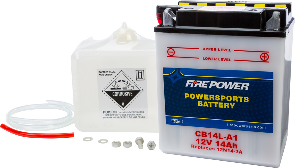 FIRE POWER BATTERY W/ACID CB14L-A1 12V HEAVY DUTY