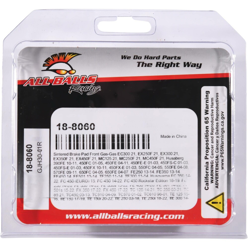 ALL BALLS BRAKE PAD KIT SINTERED
