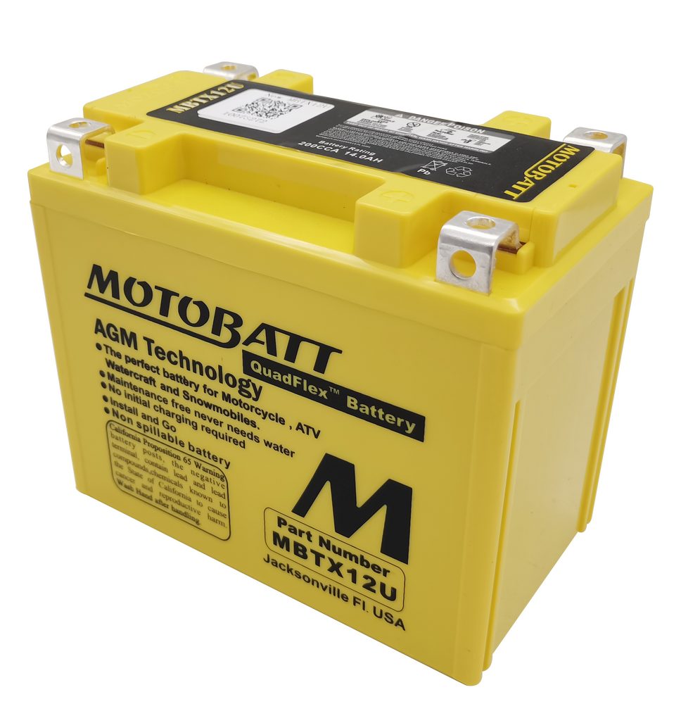 MOTOBATT BATTERY MBTX12U SEALED FACTORY ACTIVATED