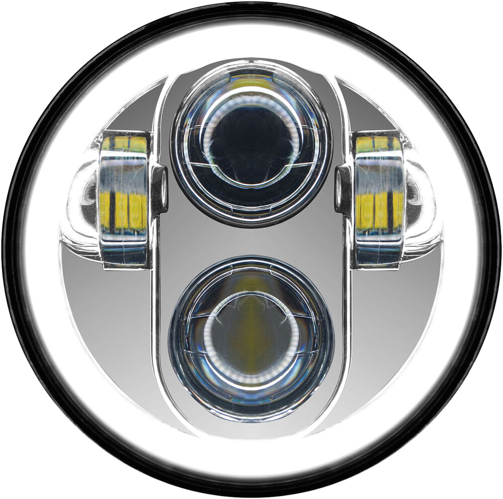 PATHFINDER 5 3/4" LED HEADLIGHT WITH FULL HALO CHROME