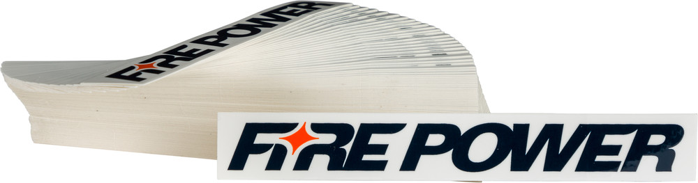 FIRE POWER FIRE POWER STICKER WHITE 100 PKS