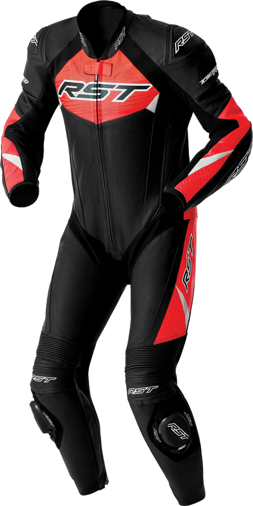 RST Tractech EVO D3O Suit BLK/Flo Red Leather MD
