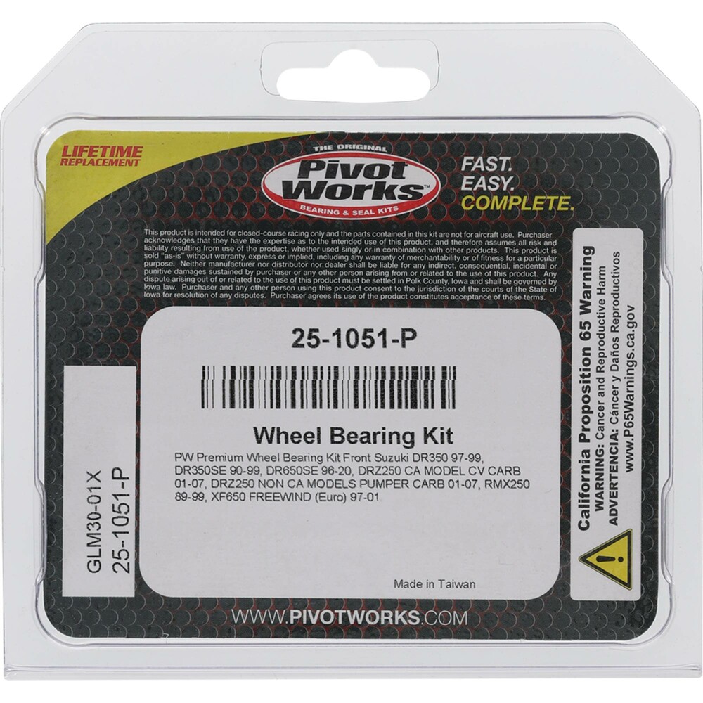 PIVOT WORKS WHEEL BEARING KIT PREMIUM