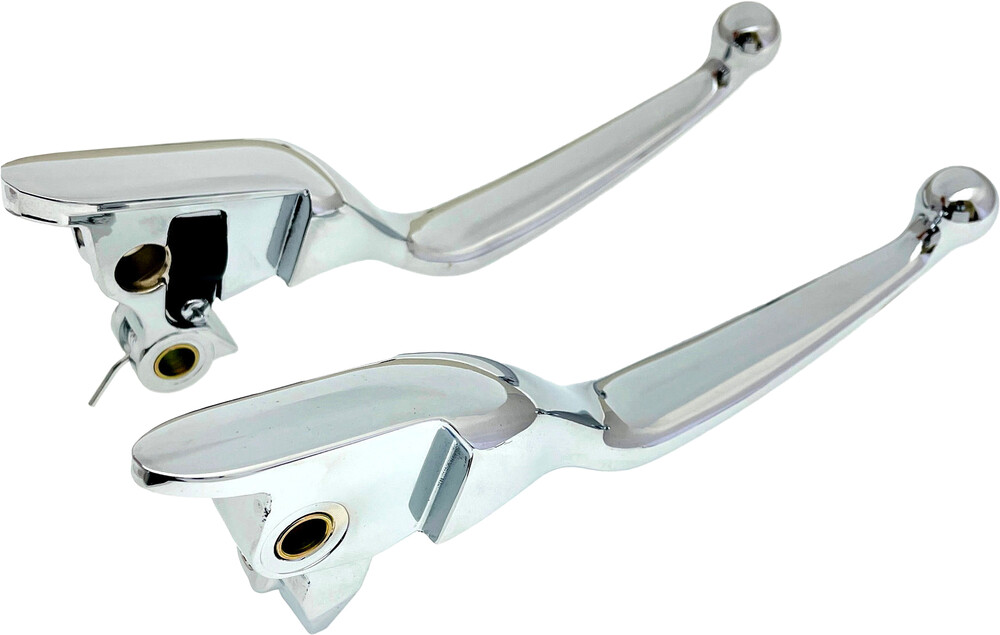 HARDDRIVE SMOOTH LEVER SET CHROME FLT `21-22 CBL CLUTCH