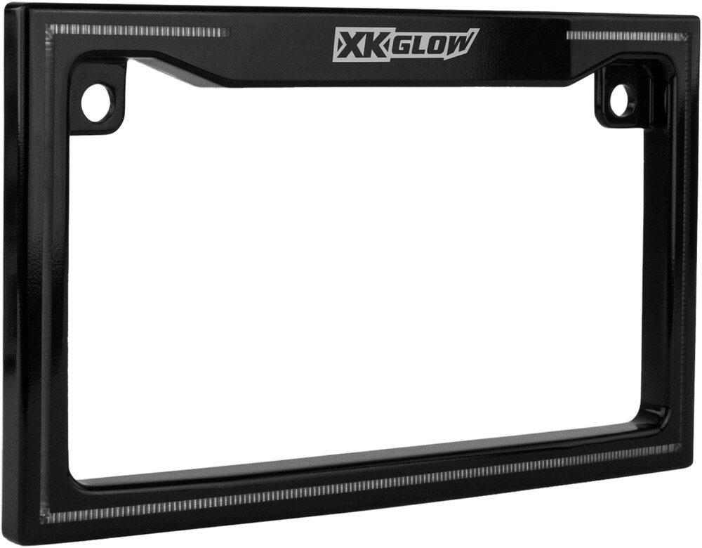 XK GLOW LICENSE PLATE FRAME LIGHT WITH TURN SIGNAL BLACK