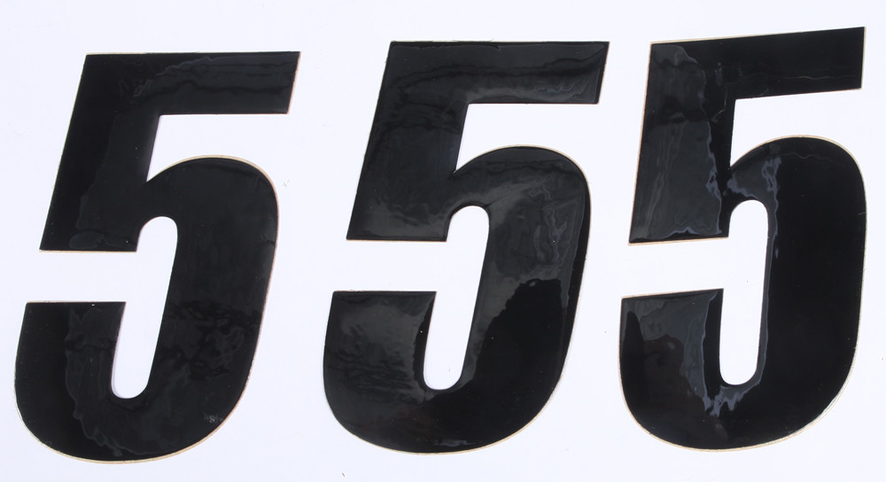 D-COR NUMBER 5 BLACK 6" 3/PK