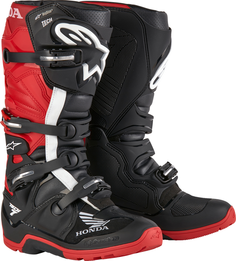 ALPINESTARS HONDA TECH 7 ENDURO DRYSTAR BLACK/BRIGHT RED SZ 7
