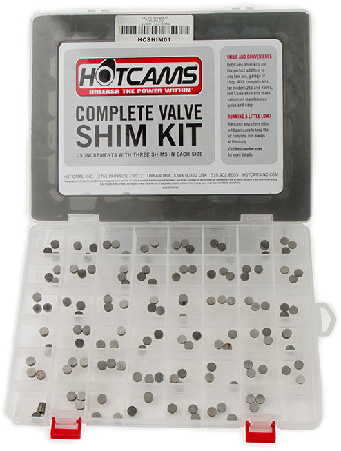 HOT CAMS VALVE SHIM KIT 141PC HON/KAW/SUZ/YAM