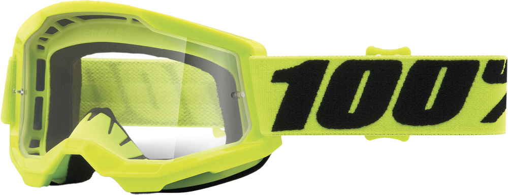 STRATA 2 JUNIOR GOGGLE FLUO YELLOW CLEAR LENS